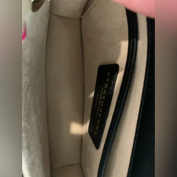 Rare Strathberry East West Mini - Black/Vanilla/Gold - Picture 10 of 16